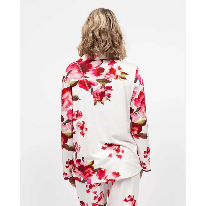 Cyberjammies Isabella Floral Printed Jersey L/S Pyjama Top image number 1